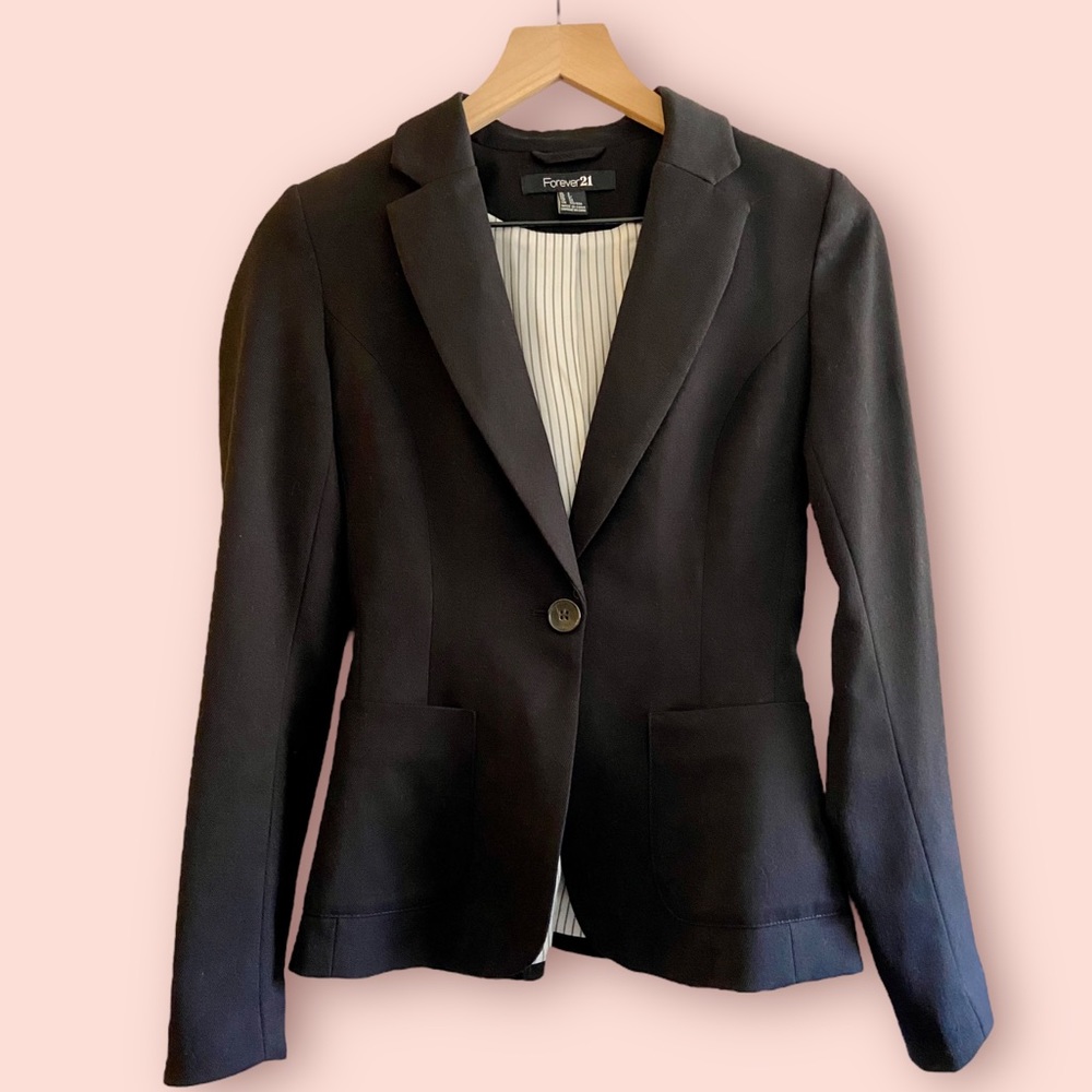 Forever 21 Black Dress Coat